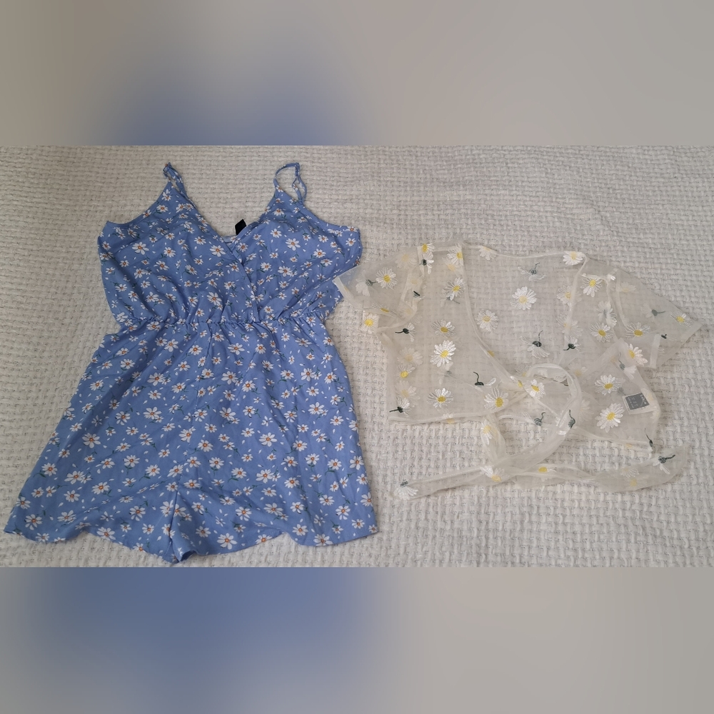 NWOT Shein 2pc Daisy Romper & Top